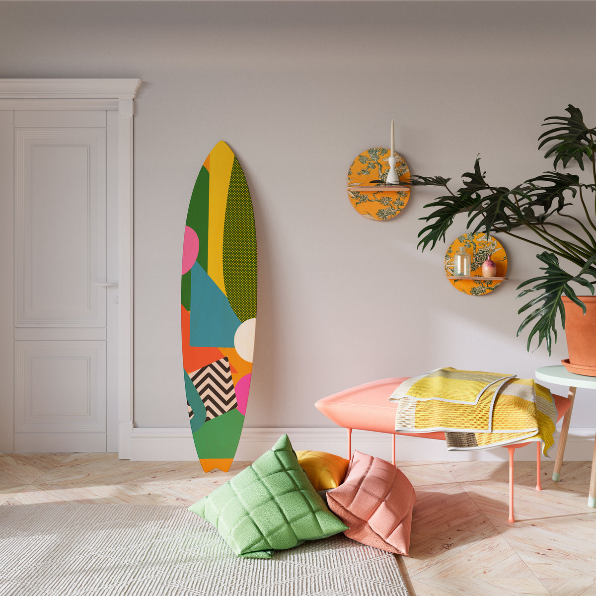 RADIANT HUES Deko-Surfboard