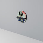 KANAGAWA BEAUTY Ovales Kunstregal in Schwarz