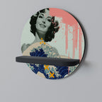 KANAGAWA BEAUTY Rundes Kunstregal in Schwarz