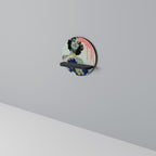 KANAGAWA BEAUTY Rundes Kunstregal in Schwarz