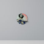 KANAGAWA BEAUTY Rundes Kunstregal in Schwarz