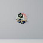 KANAGAWA BEAUTY Rundes Kunstregal in Eiche-Optik