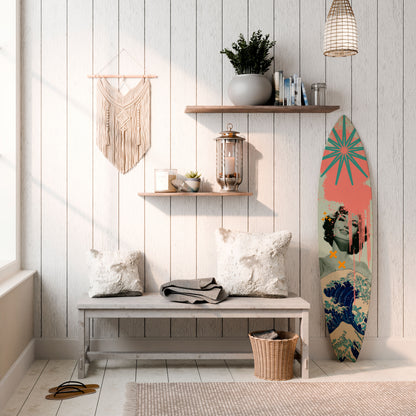 KANAGAWA BEAUTY Surfboard Decorative Panel