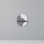 ILLUSIONARY FLOW Ovales Kunstregal in Schwarz