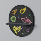 GALAXY MORSEL Ovales Kunstregal in Schwarz