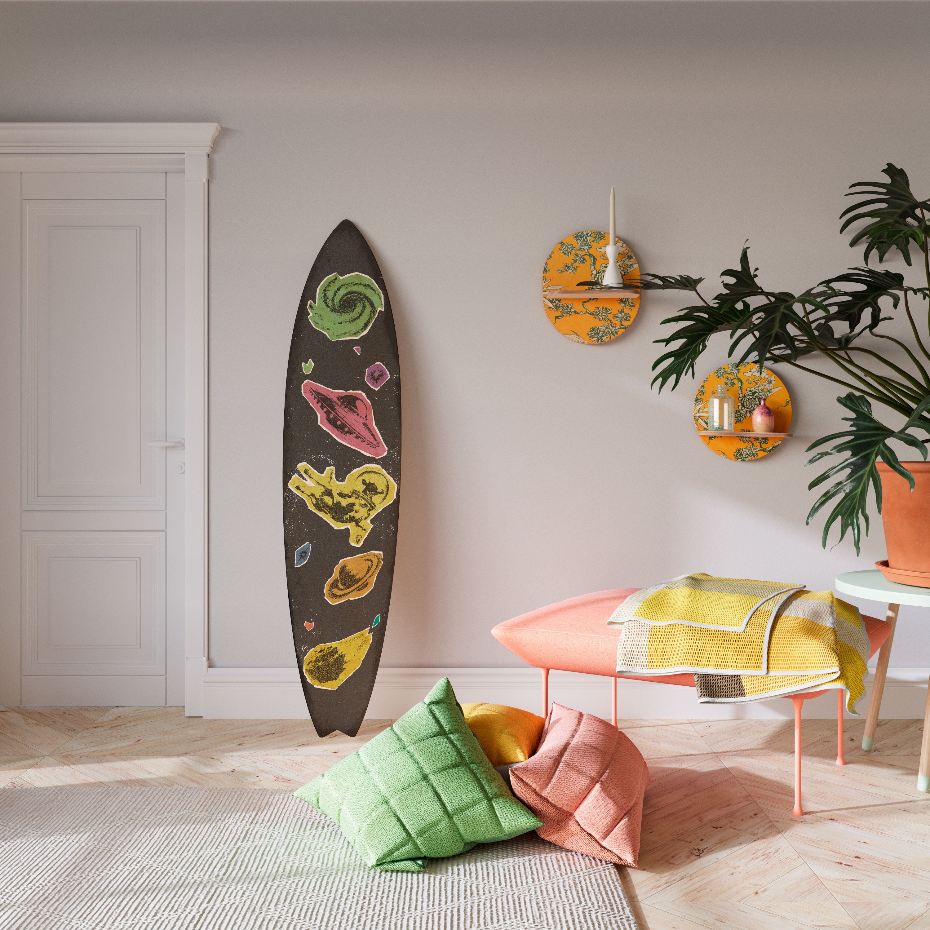 GALAXY MORSEL Deko-Surfboard