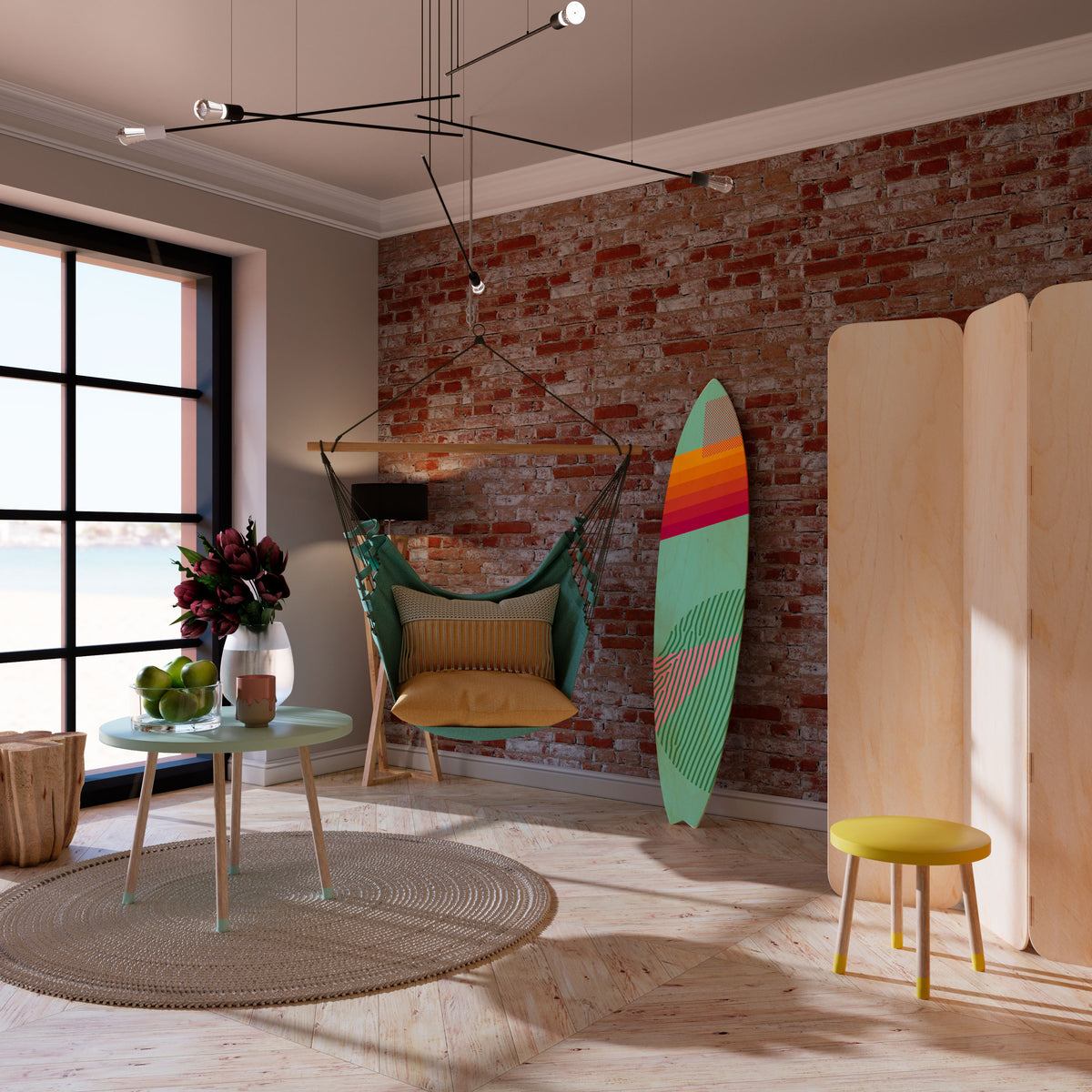 DAILY RADIANCE Deko-Surfboard