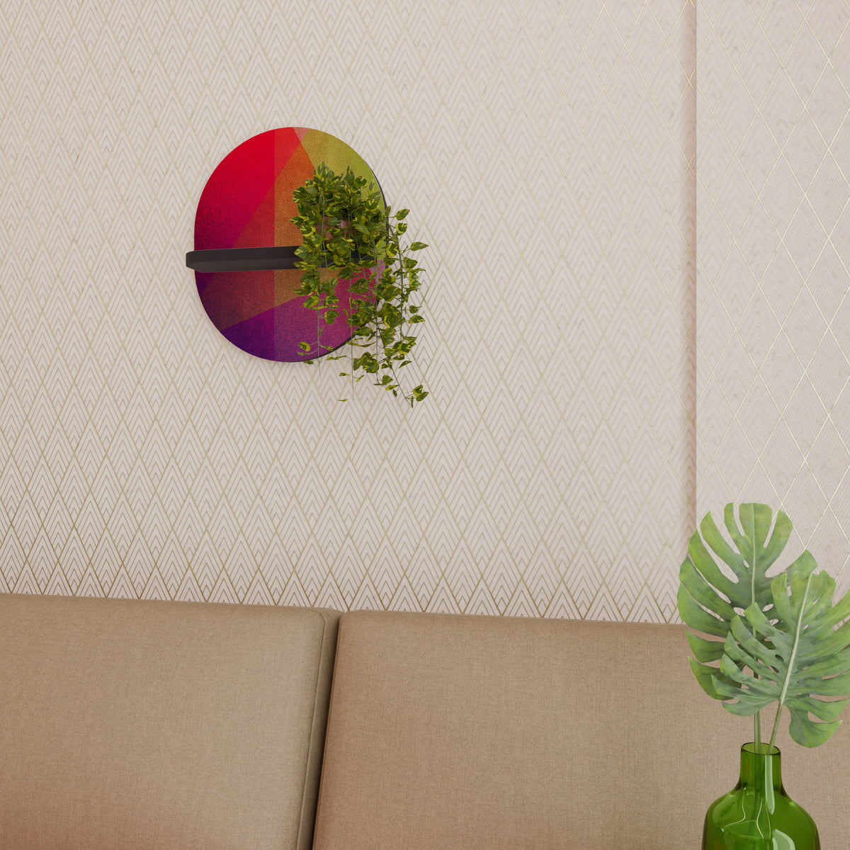 VIVID GEOMETRY Dekoratives Wandregal