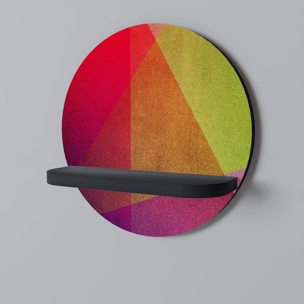 VIVID GEOMETRY Rundes Kunstregal in Schwarz