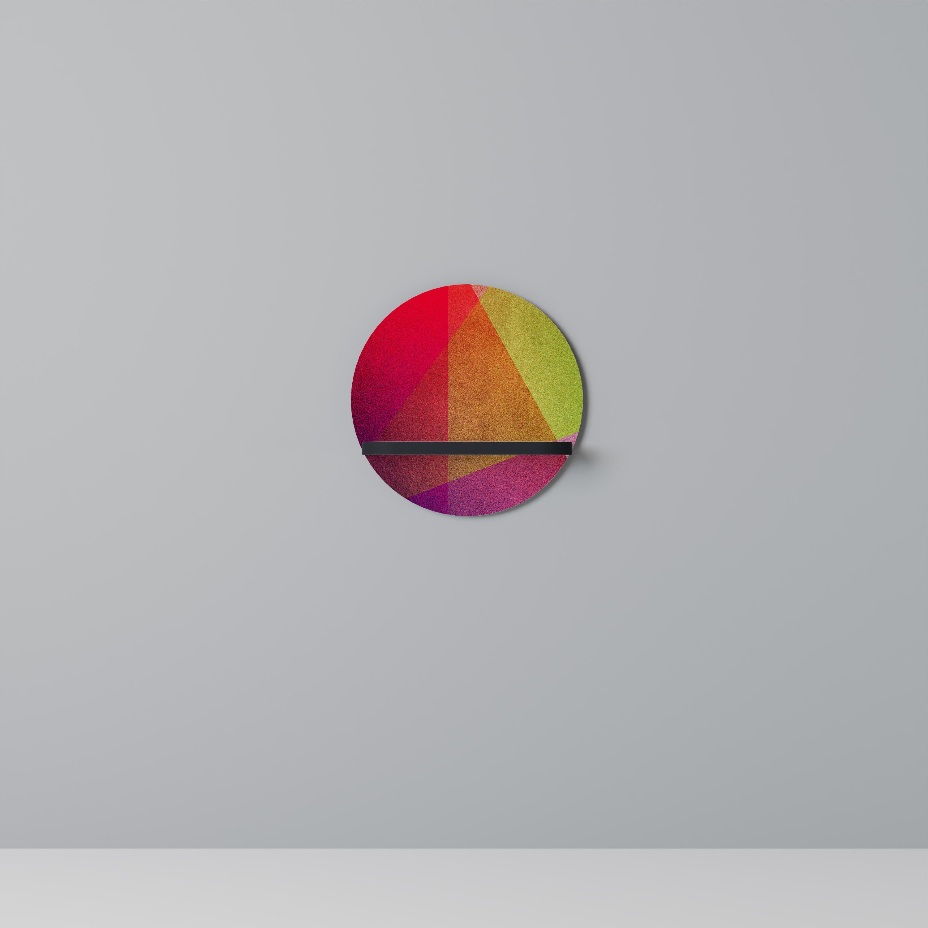 VIVID GEOMETRY Rundes Kunstregal in Schwarz