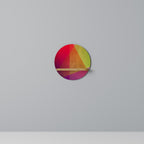 VIVID GEOMETRY Rundes Kunstregal in Eiche-Optik