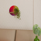 VIVID GEOMETRY Rundes Kunstregal in Eiche-Optik