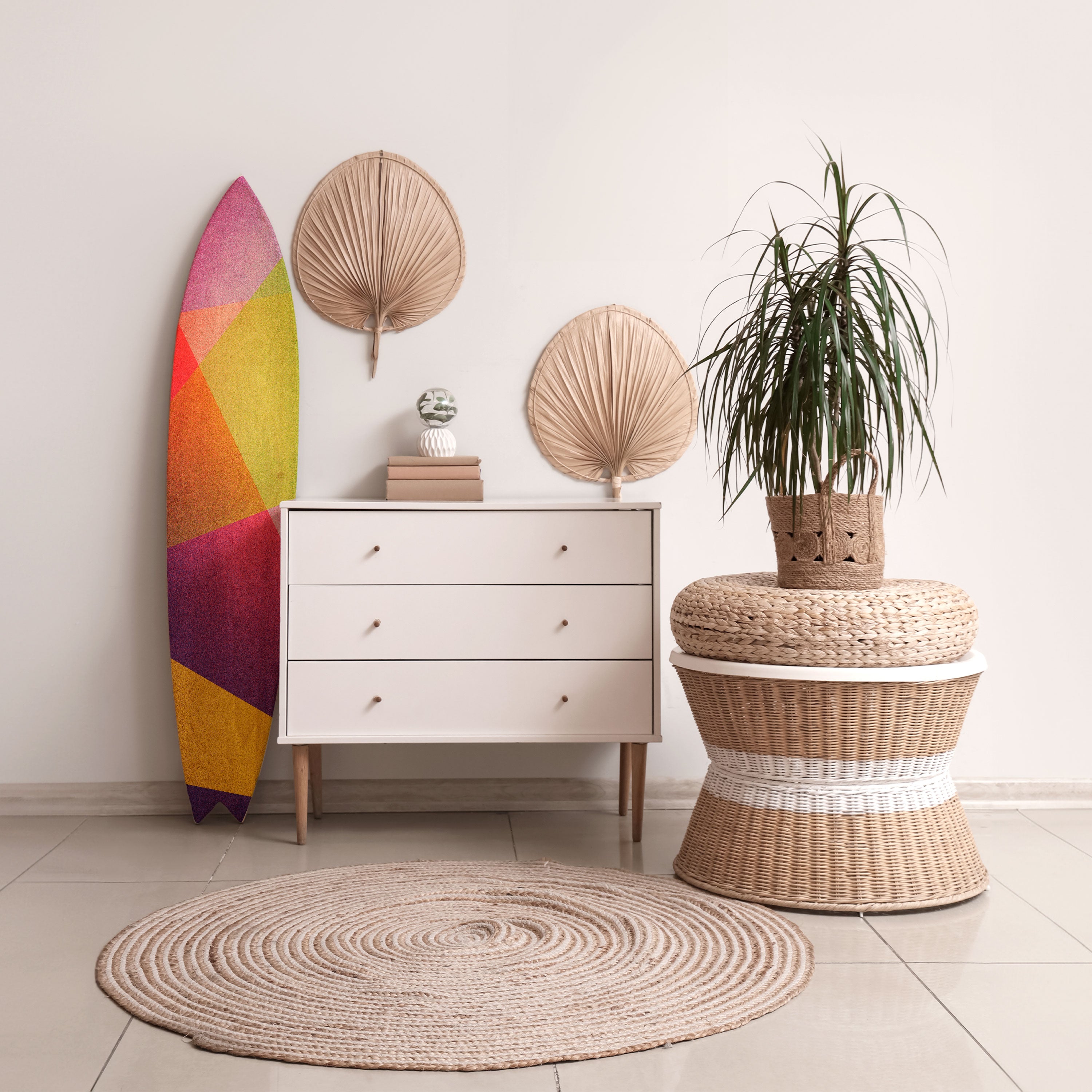 VIVID GEOMETRY Deko-Surfboard