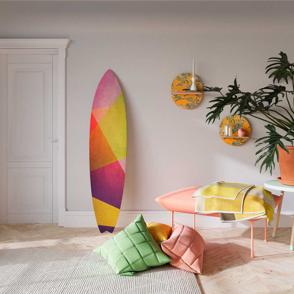 VIVID GEOMETRY Deko-Surfboard
