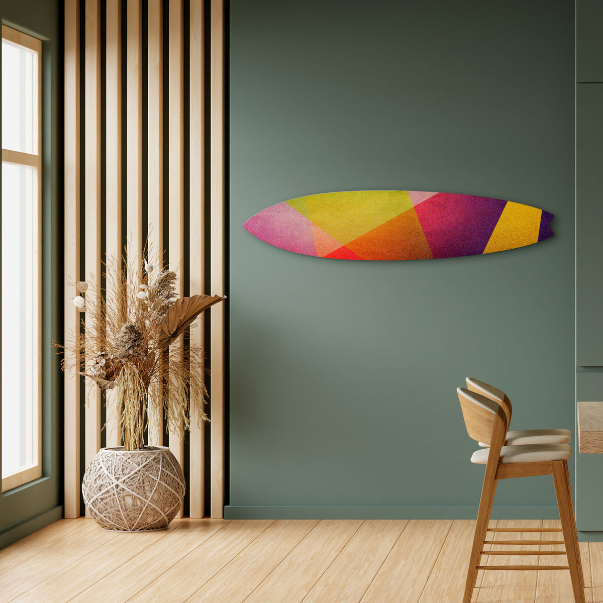 VIVID GEOMETRY Deko-Surfboard