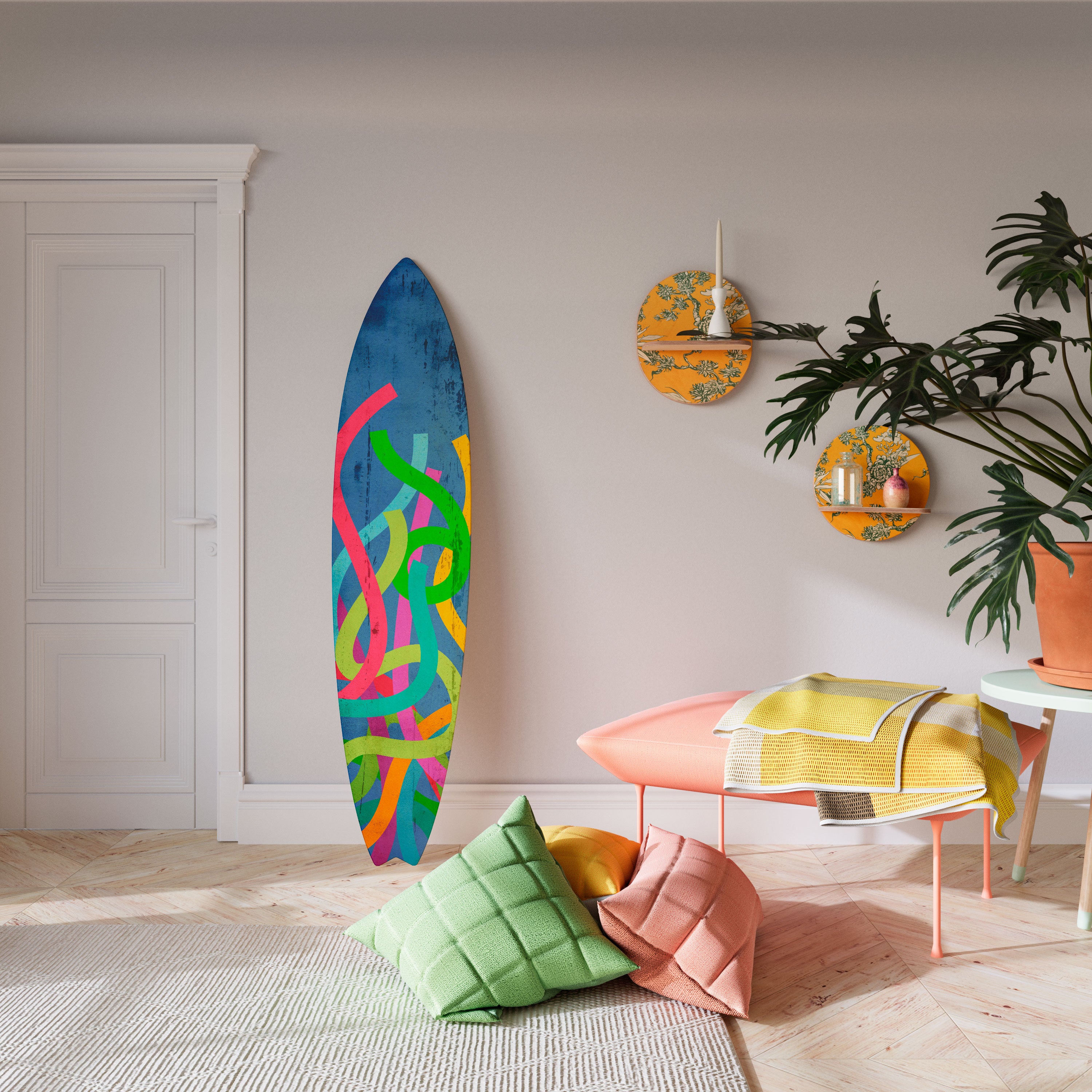 STREAMER TANGLE Deko-Surfboard