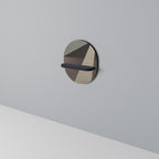 BEIGE GEOMETRY Ovales Kunstregal in Schwarz