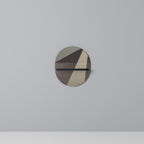 BEIGE GEOMETRY Ovales Kunstregal in Schwarz