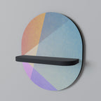 BRIGHT GEOMETRY Ovales Kunstregal in Schwarz