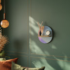 BRIGHT GEOMETRY Ovales Kunstregal in Eiche-Optik