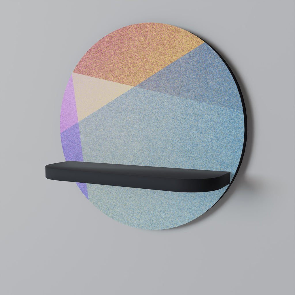 BRIGHT GEOMETRY Rundes Kunstregal in Schwarz