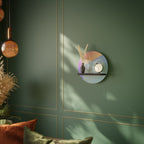 BRIGHT GEOMETRY Rundes Kunstregal in Schwarz