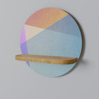 BRIGHT GEOMETRY Rundes Kunstregal in Eiche-Optik