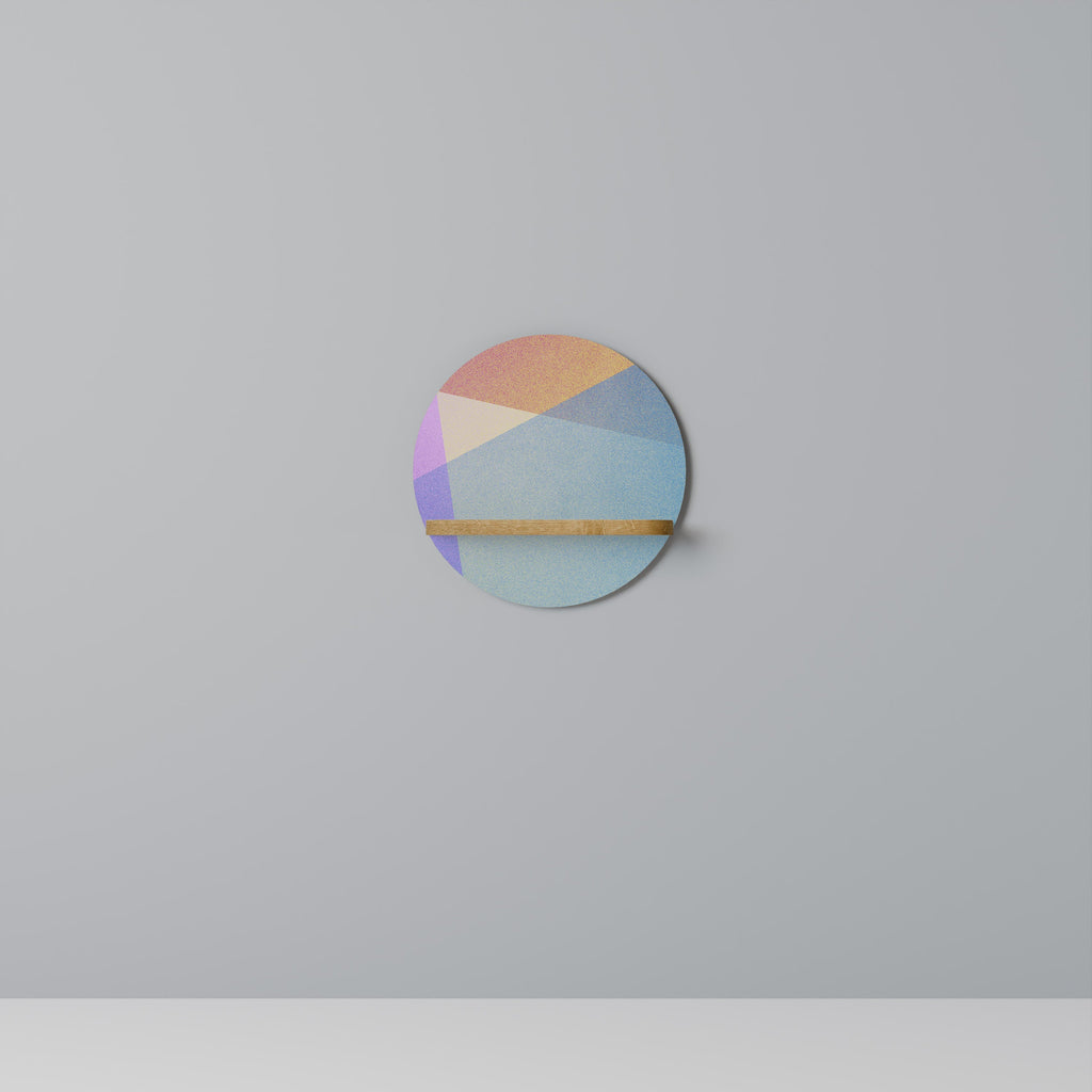 BRIGHT GEOMETRY Rundes Kunstregal in Eiche-Optik