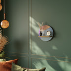 BRIGHT GEOMETRY Rundes Kunstregal in Eiche-Optik