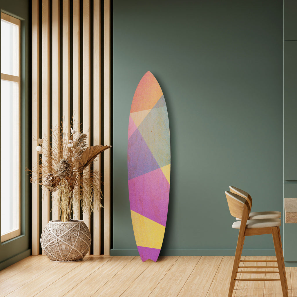 BRIGHT GEOMETRY Deko-Surfboard