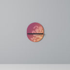 IRREGULAR PINK Ovales Kunstregal in Schwarz