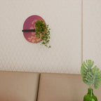 IRREGULAR PINK Ovales Kunstregal in Schwarz