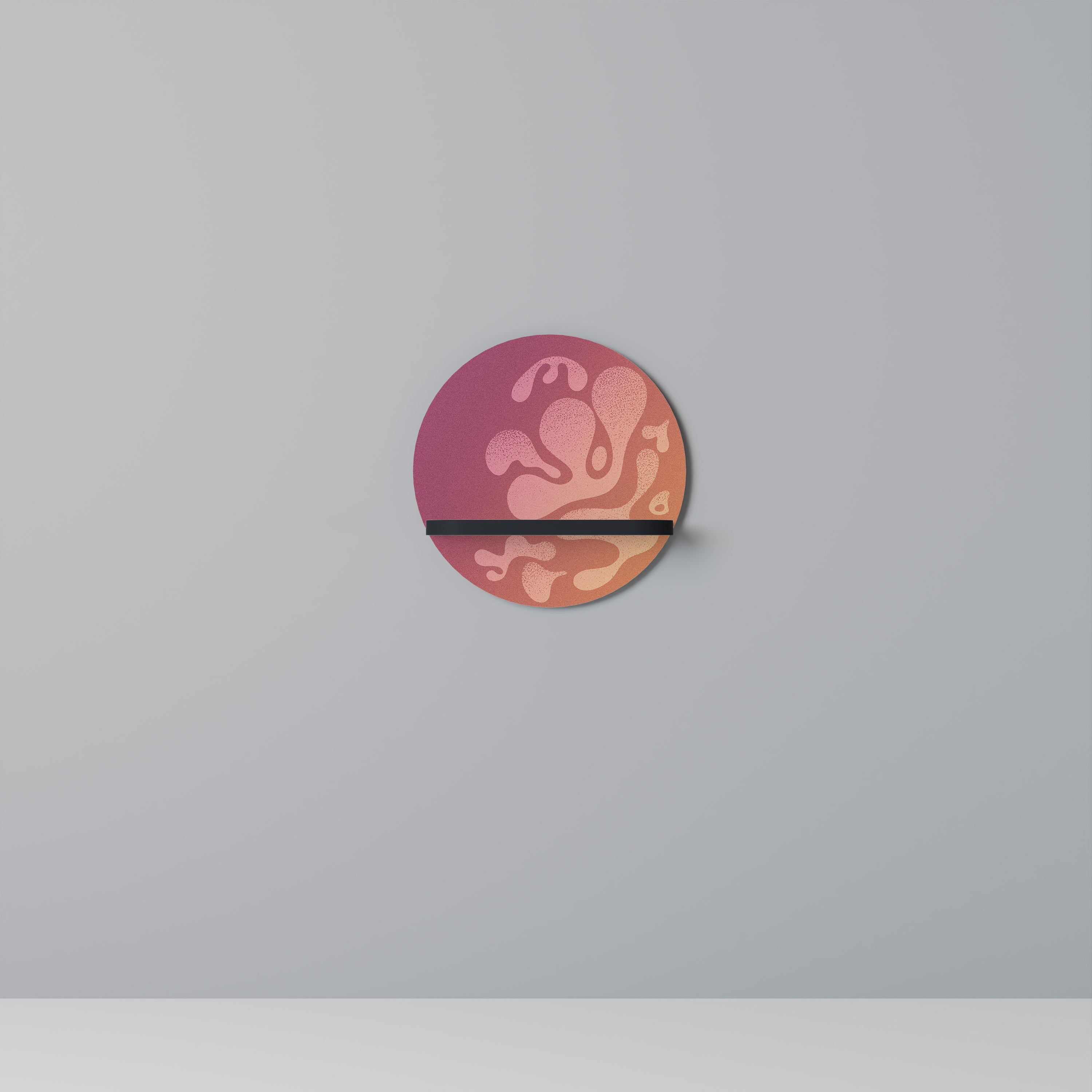 IRREGULAR PINK Rundes Kunstregal in Schwarz