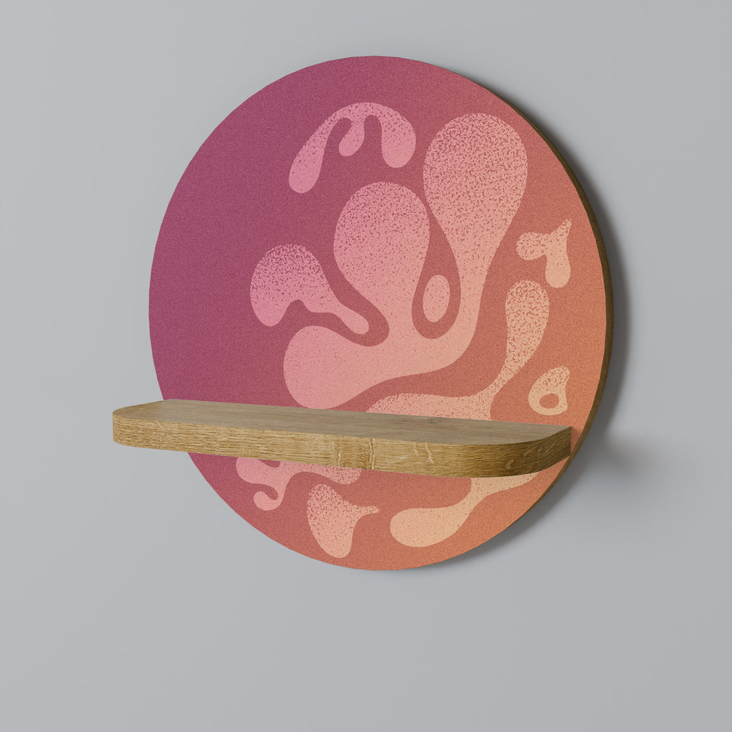 IRREGULAR PINK Rundes Kunstregal in Eiche-Optik