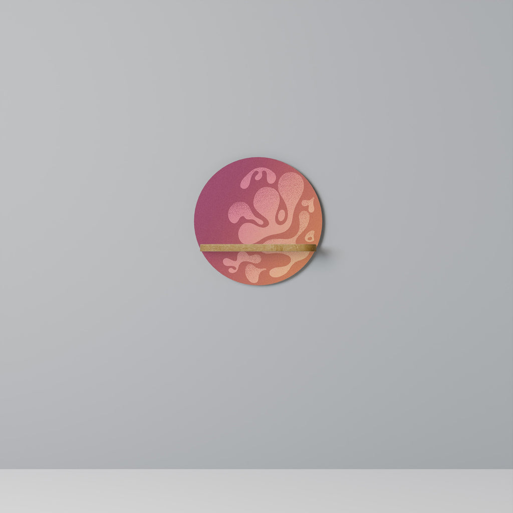 IRREGULAR PINK Rundes Kunstregal in Eiche-Optik