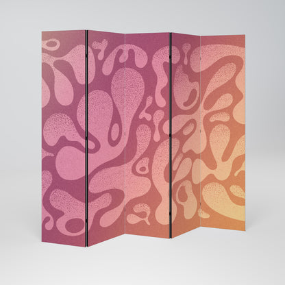 IRREGULAR PINK 5-teiliger Paravent