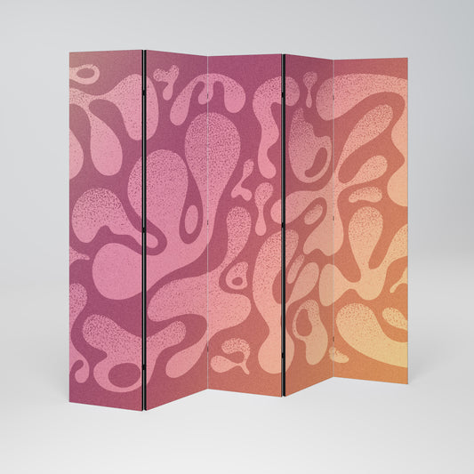IRREGULAR PINK 5-teiliger Paravent
