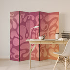 IRREGULAR PINK Dekorativer Paravent - 5-teilig