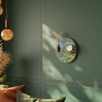 IRREGULAR BLUE Ovales Kunstregal in Eiche-Optik