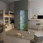 IRREGULAR BLUE Dekorativer Paravent - 3-teilig