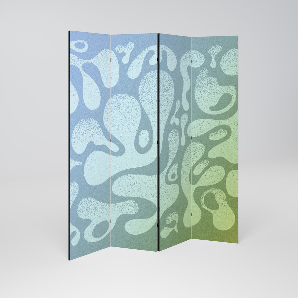 IRREGULAR BLUE 4-teiliger Paravent