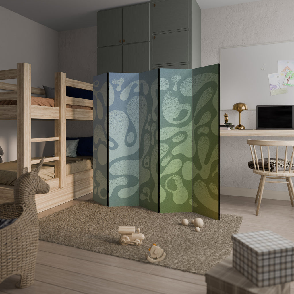 IRREGULAR BLUE 5-teiliger Paravent