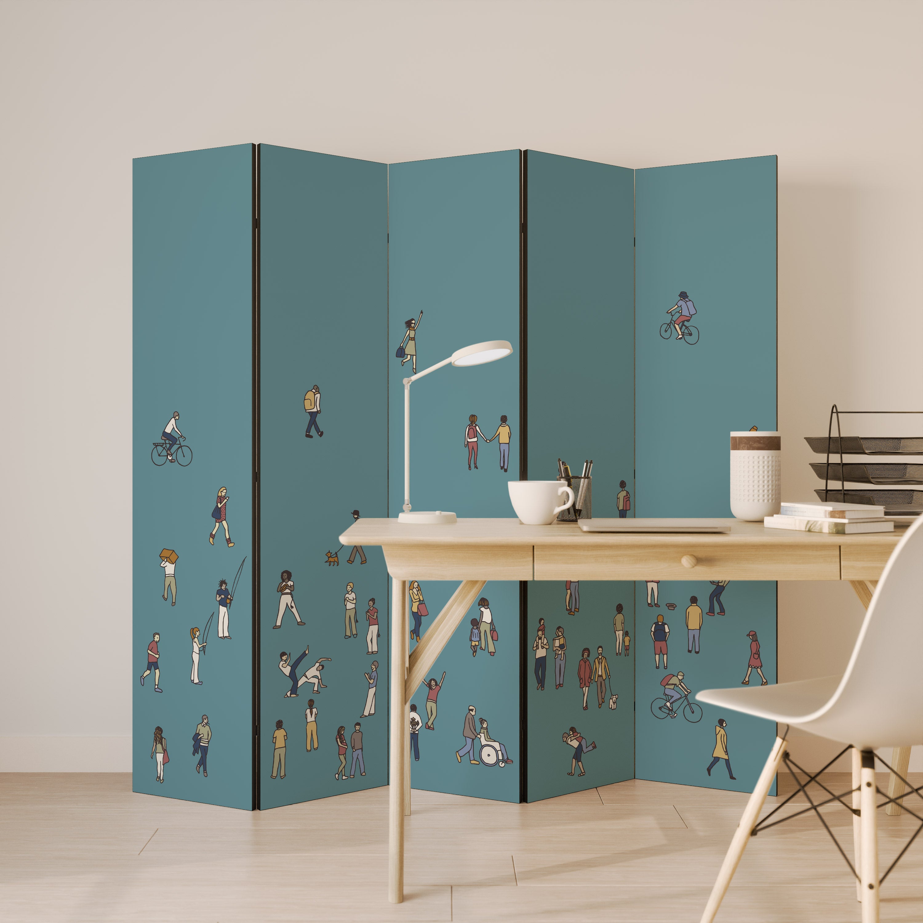 COLLECTIVE STREAM 5-Panel Room Divider