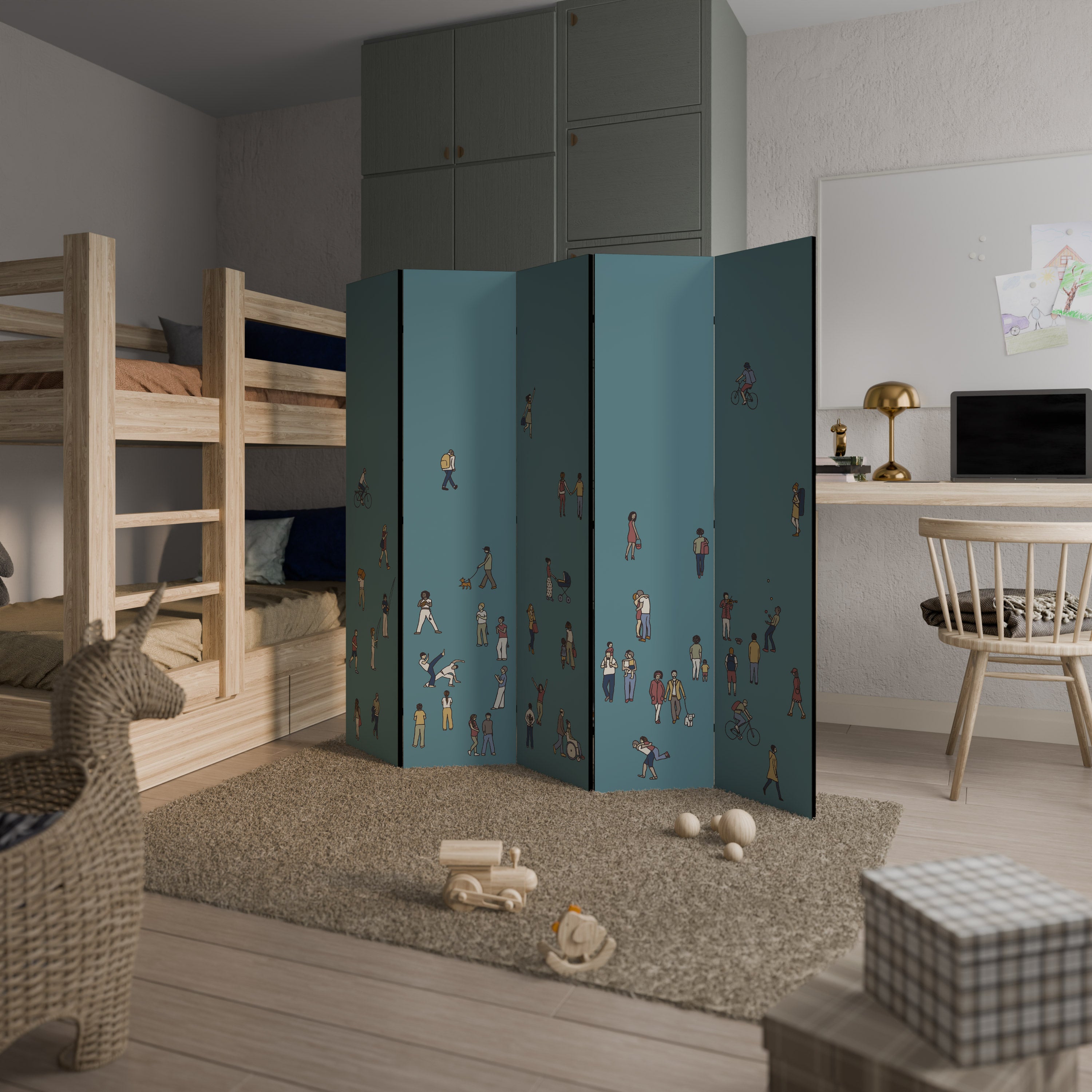 COLLECTIVE STREAM 5-Panel Room Divider