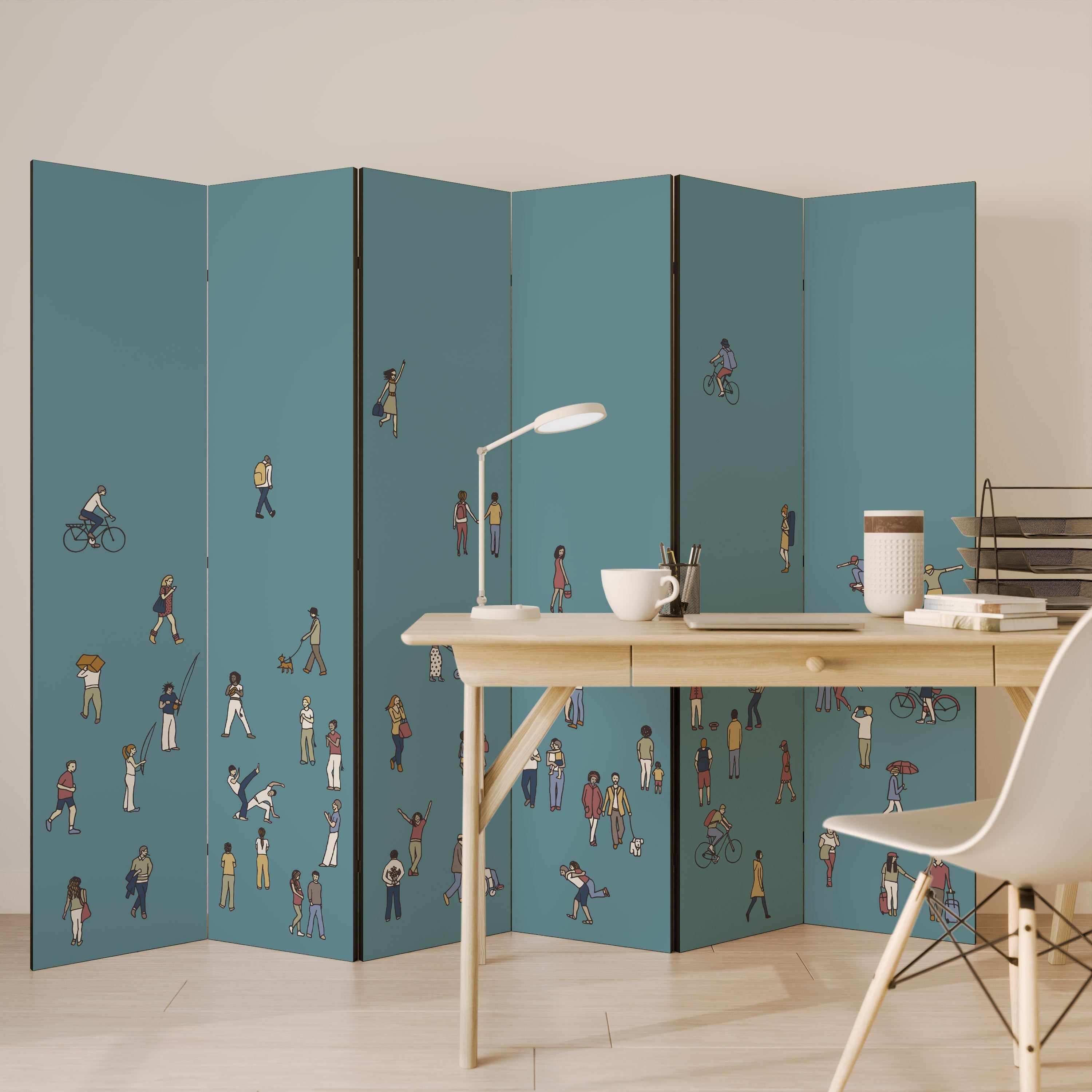 COLLECTIVE STREAM Decorative 6-Panel Room Divider