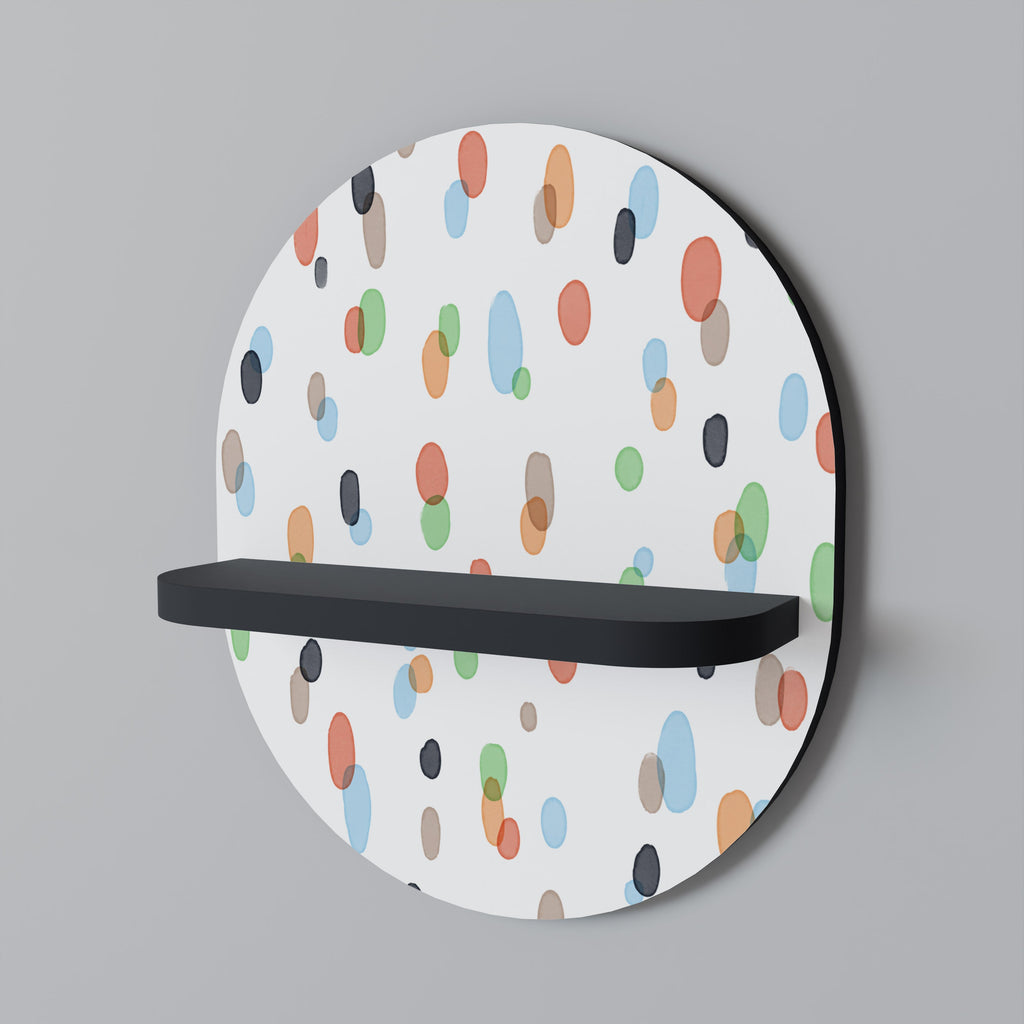 ENERGETIC SPOTS Ovales Kunstregal in Schwarz