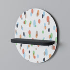 ENERGETIC SPOTS Ovales Kunstregal in Schwarz