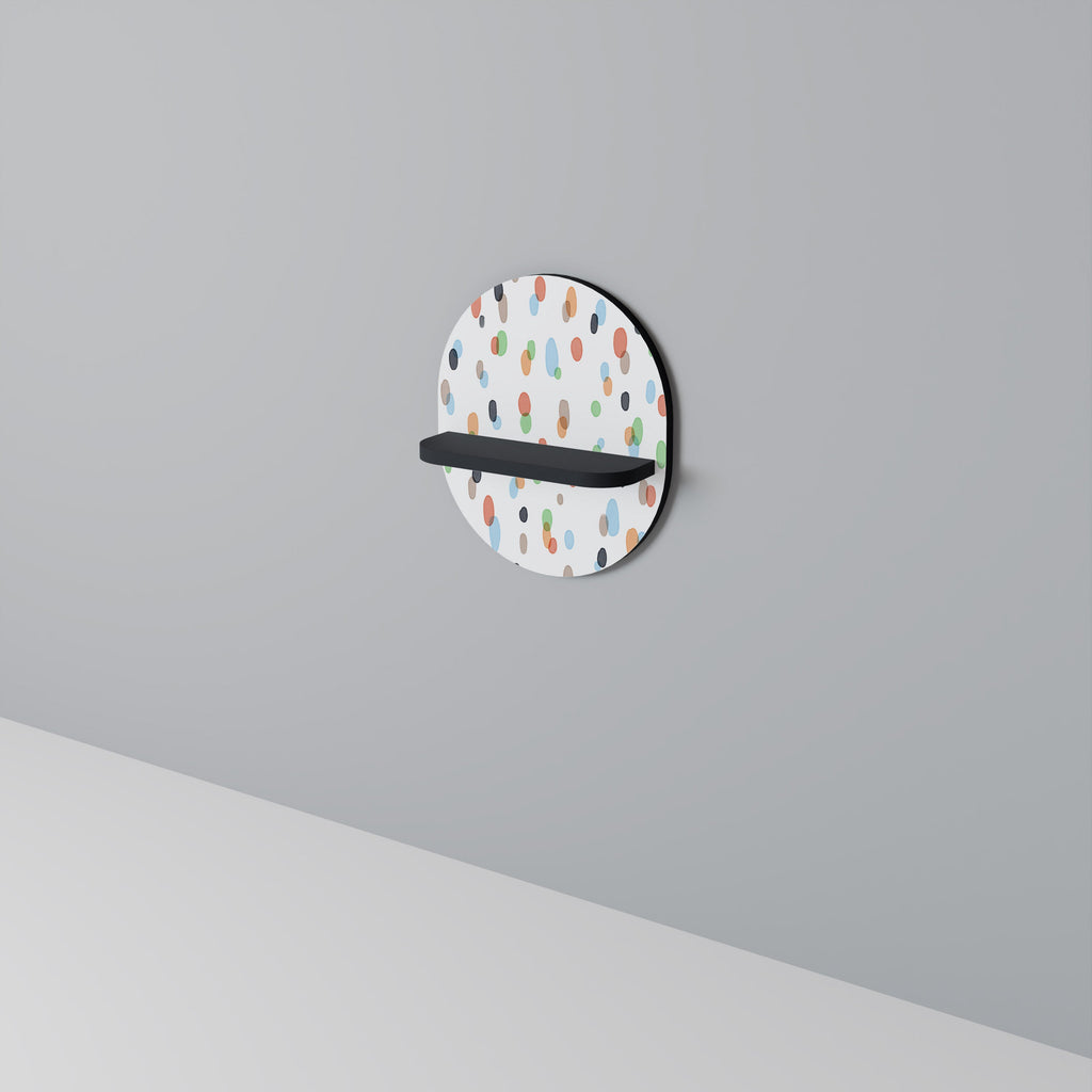 ENERGETIC SPOTS Ovales Kunstregal in Schwarz