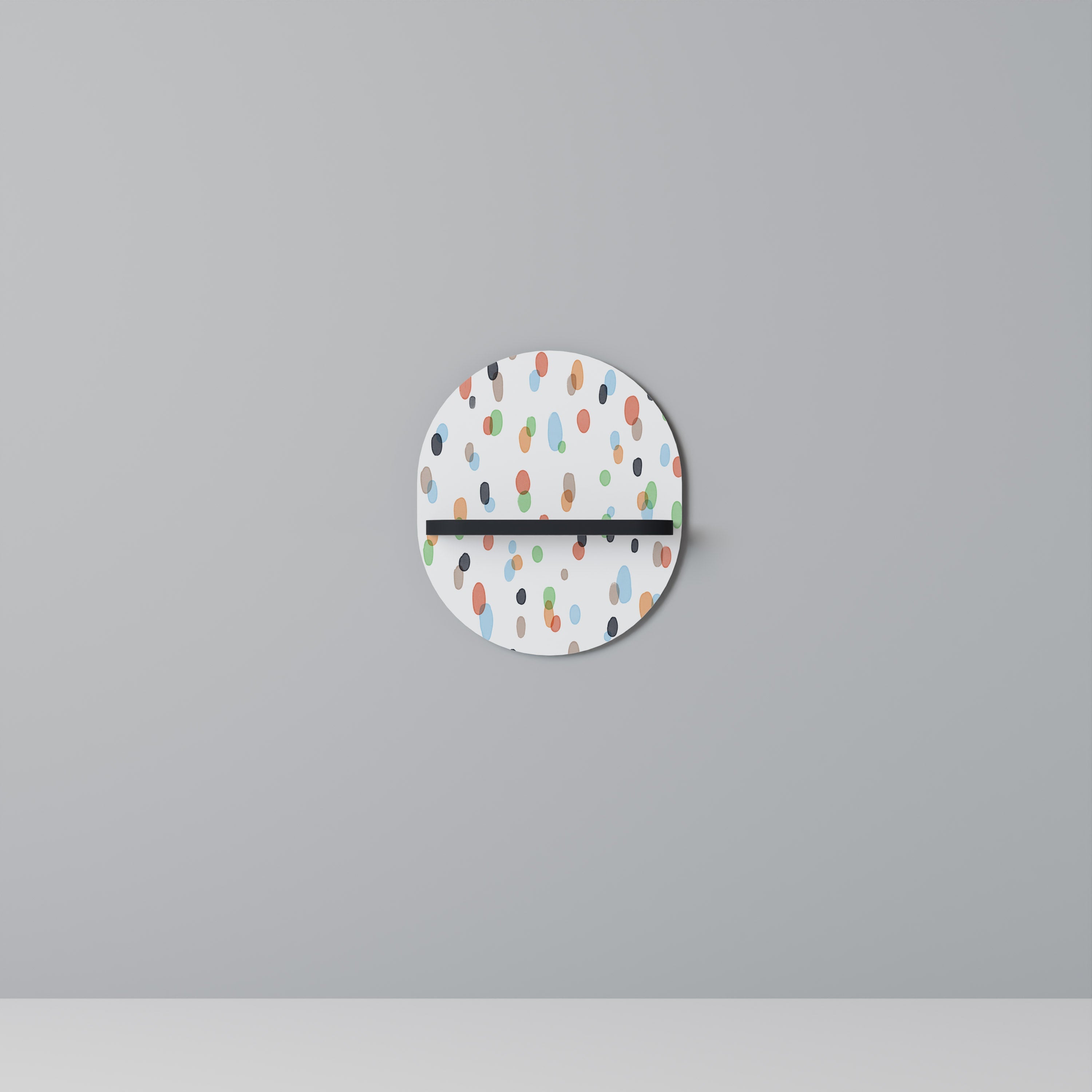 ENERGETIC SPOTS Ovales Kunstregal in Schwarz