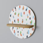 ENERGETIC SPOTS Oval Art Shelf In Oak Effect